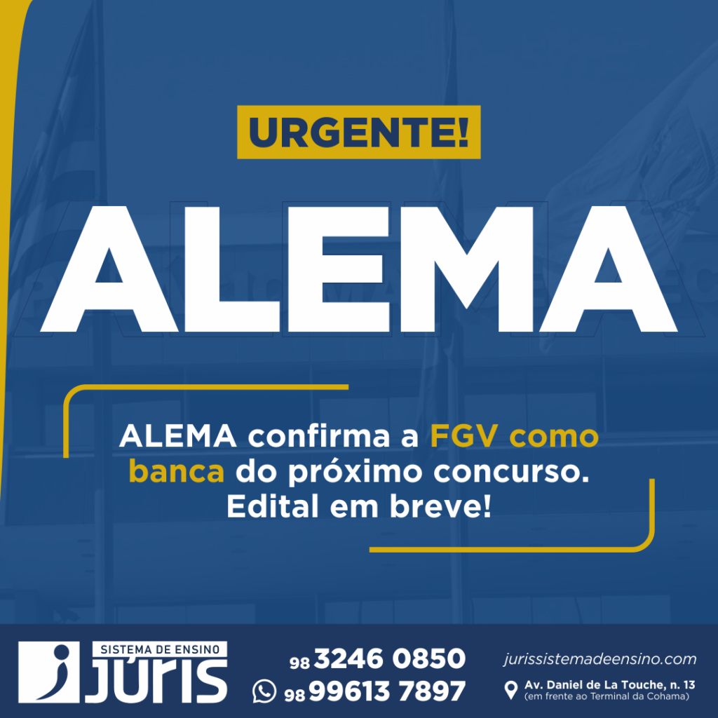 Alema Confirma Fgv Como Banca Do Concurso Edital Em Breve J Ris